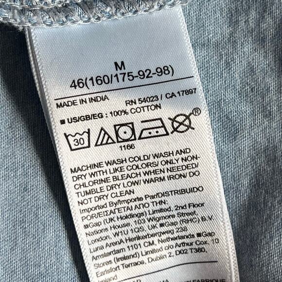 Gap Womens Blue Chambray Splitneck Top Size Medium - Picture 7 of 7
